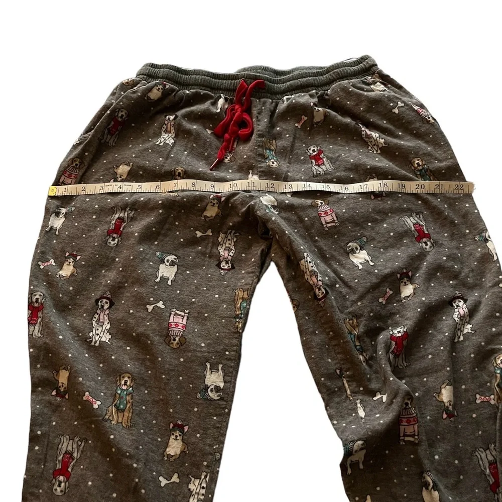 Kids children girls pajama bottoms dogs pockets size L/G 12-14